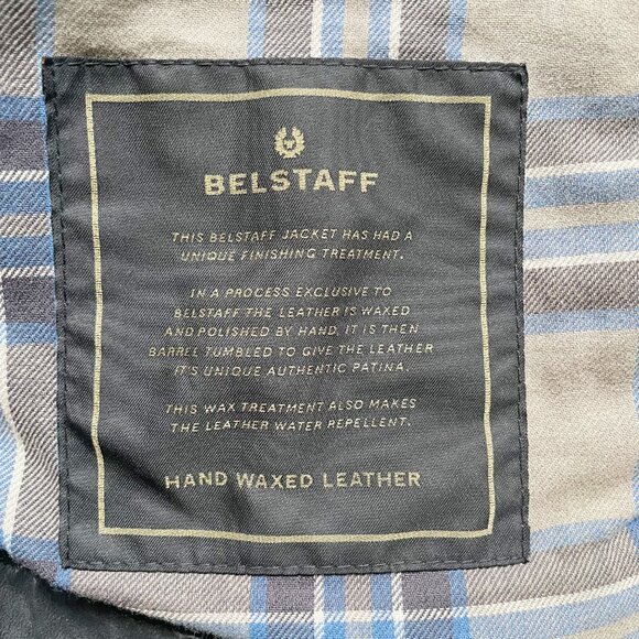 Belstaff Black Outlaw Beckham Waxed Italian Calf Leather Motorcycle Jacket - Picture 9 of 11